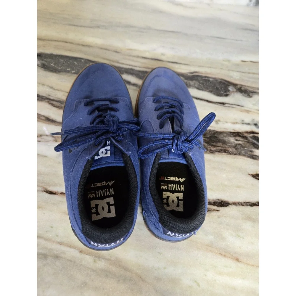 DC‎ Nyjah Vulc TX Skateboard Shoes Blue Gum Sole Men's Sz 9
